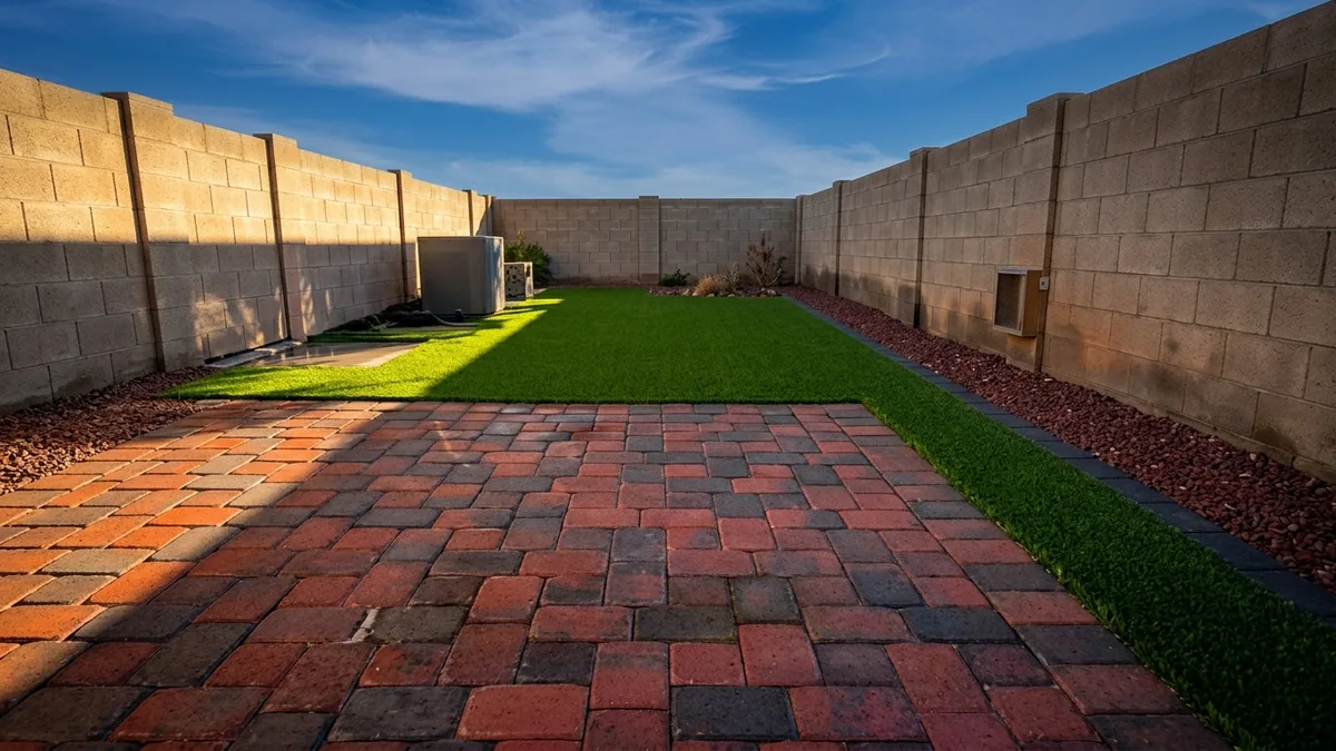 Paver and turf combination design