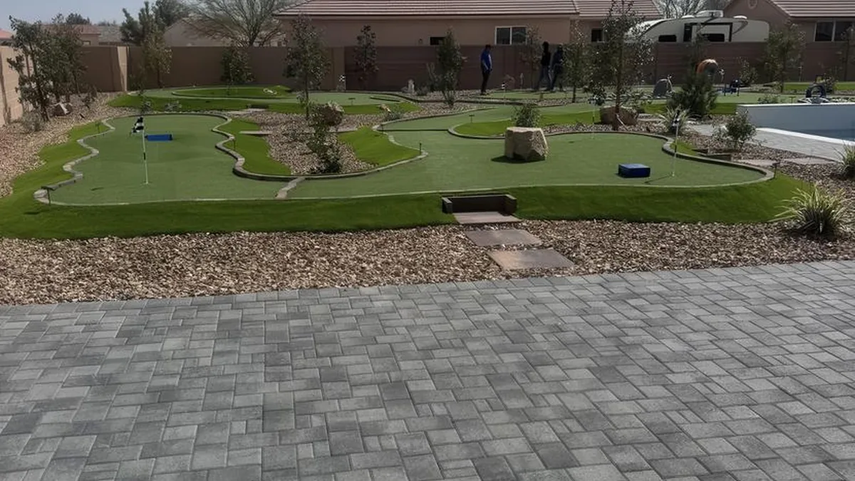 Looking back at a Las Vegas backyard after a long summer season