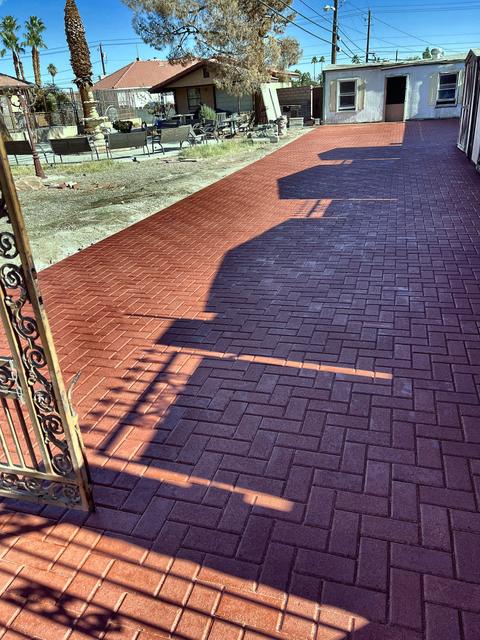 Driveway, full length, a Unique Pavers job in Las Vegas Valley
